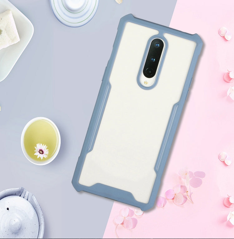 For OnePlus 6 Acrylic + Color TPU Shockproof Case with Neck Lanyard