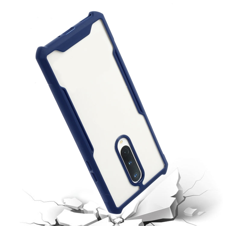 For OnePlus 6 Acrylic + Color TPU Shockproof Case with Neck Lanyard