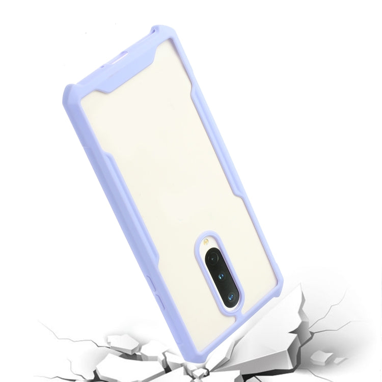 For OnePlus 6T Acrylic + Color TPU Shockproof Case with Neck Lanyard