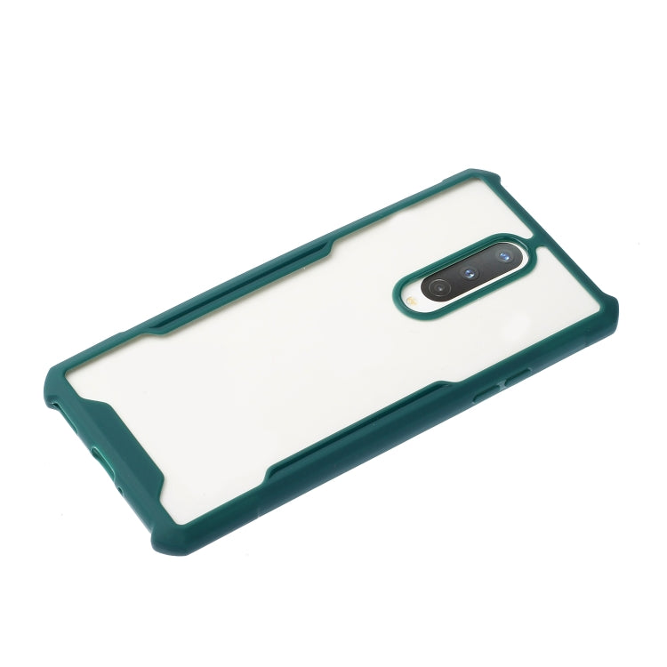 For OnePlus 6T Acrylic + Color TPU Shockproof Case with Neck Lanyard