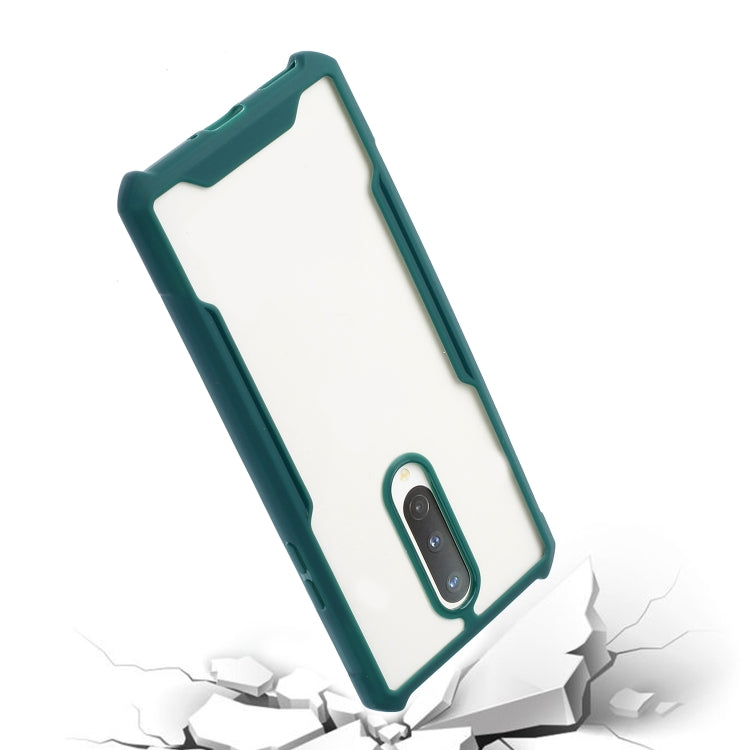 For OnePlus 6T Acrylic + Color TPU Shockproof Case with Neck Lanyard
