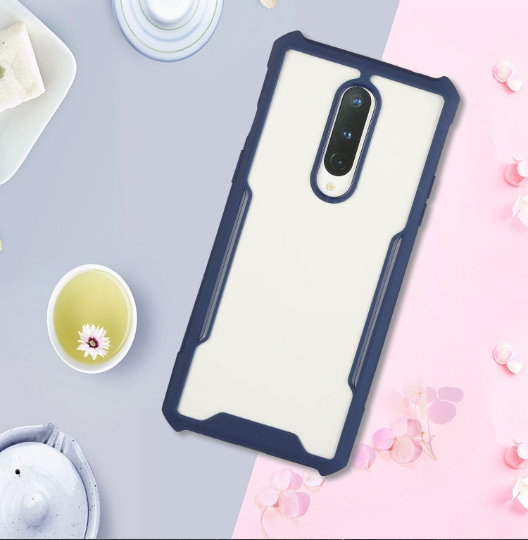 For OnePlus 6T Acrylic + Color TPU Shockproof Case with Neck Lanyard