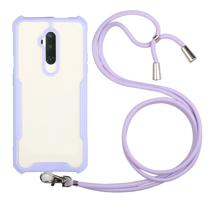 For OnePlus 7 Pro Acrylic + Color TPU Shockproof Case with Neck Lanyard
