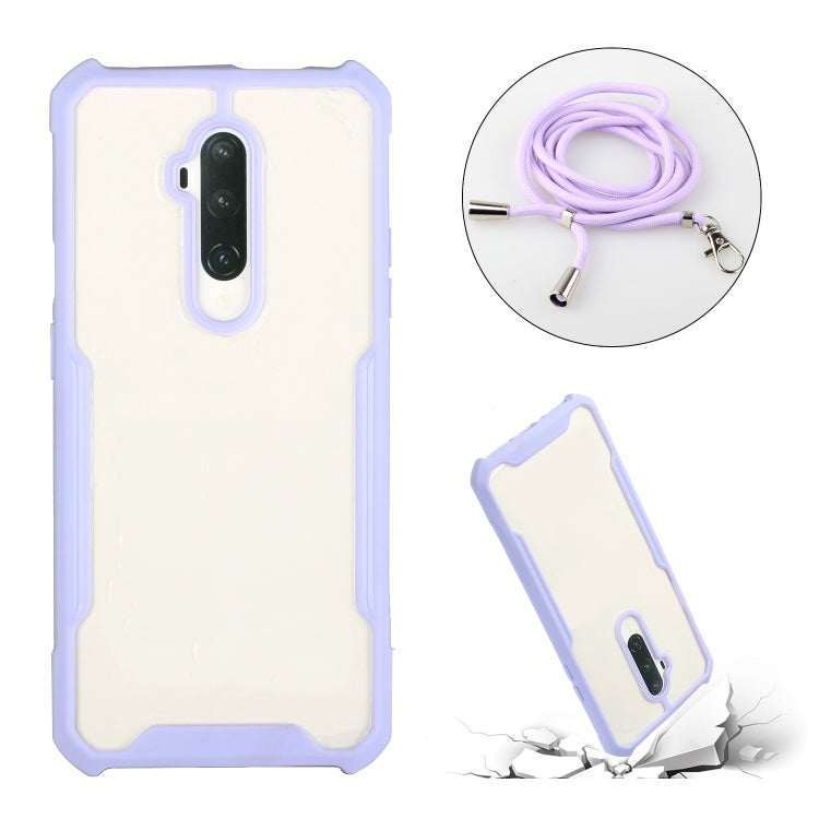 For OnePlus 7 Pro Acrylic + Color TPU Shockproof Case with Neck Lanyard