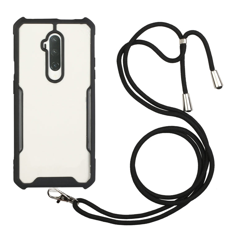 For OnePlus 7 Pro Acrylic + Color TPU Shockproof Case with Neck Lanyard