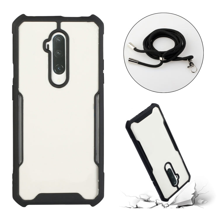 For OnePlus 7 Pro Acrylic + Color TPU Shockproof Case with Neck Lanyard