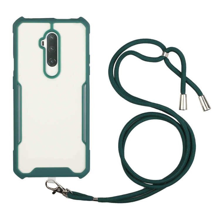 For OnePlus 7 Pro Acrylic + Color TPU Shockproof Case with Neck Lanyard