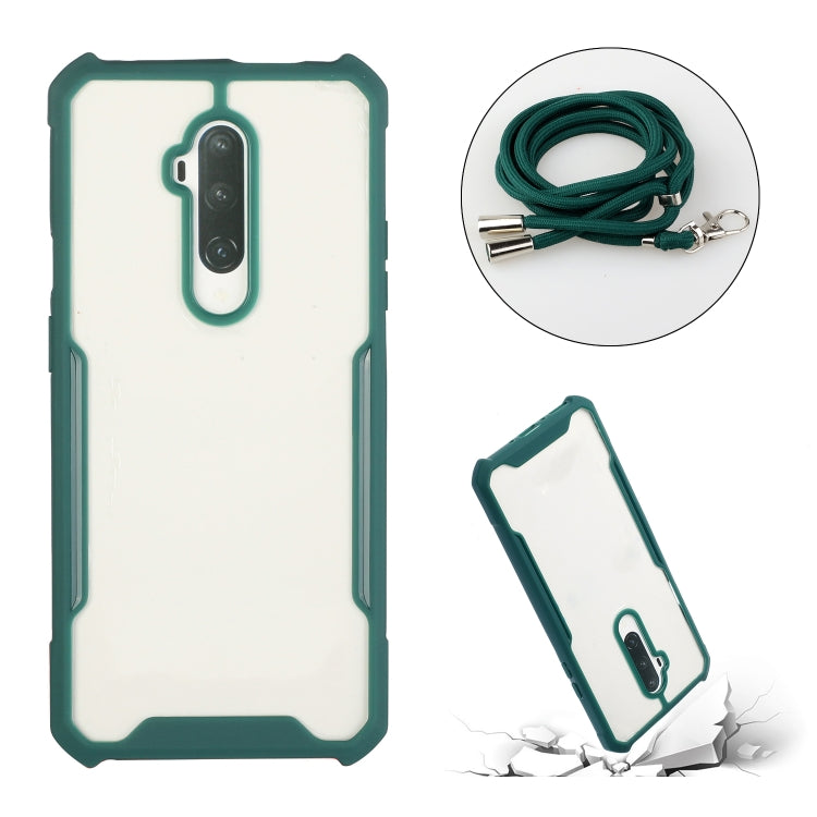 For OnePlus 7 Pro Acrylic + Color TPU Shockproof Case with Neck Lanyard