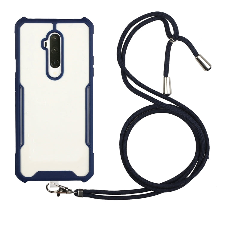 For OnePlus 7 Pro Acrylic + Color TPU Shockproof Case with Neck Lanyard