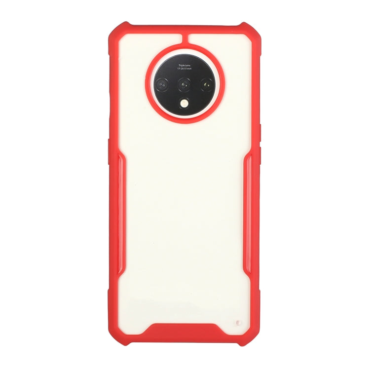For OnePlus 7T Acrylic + Color TPU Shockproof Case with Neck Lanyard