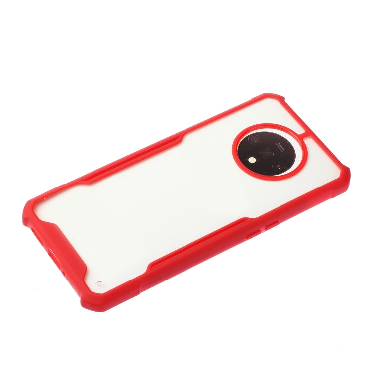 For OnePlus 7T Acrylic + Color TPU Shockproof Case with Neck Lanyard