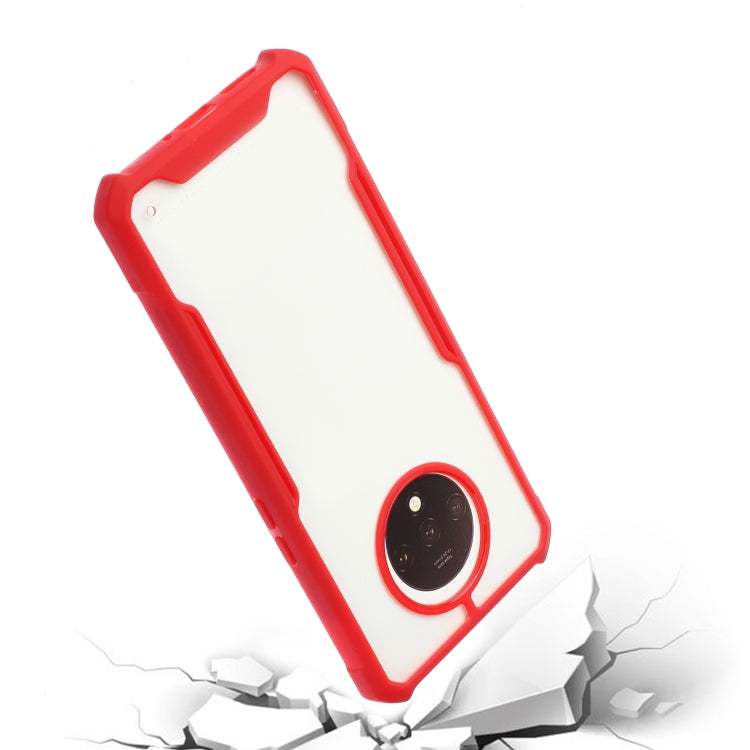 For OnePlus 7T Acrylic + Color TPU Shockproof Case with Neck Lanyard