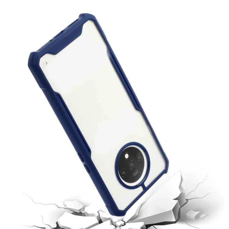 For OnePlus 7T Acrylic + Color TPU Shockproof Case with Neck Lanyard
