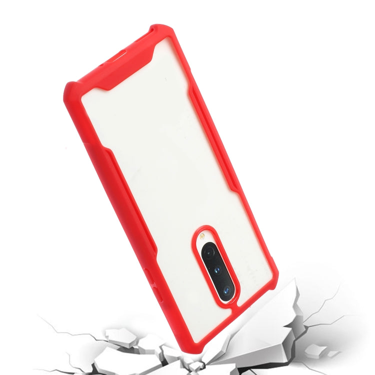 For OnePlus 8 Acrylic + Color TPU Shockproof Case with Neck Lanyard