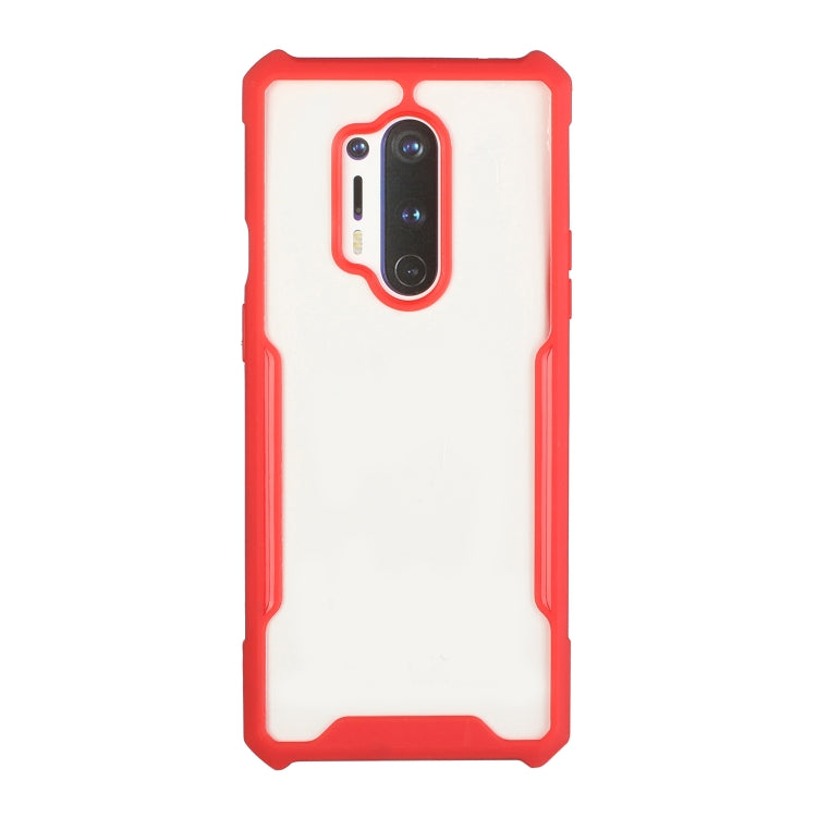 For OnePlus 8 Pro Acrylic + Color TPU Shockproof Case with Neck Lanyard