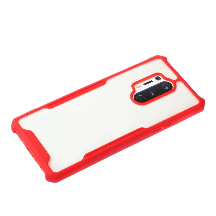 For OnePlus 8 Pro Acrylic + Color TPU Shockproof Case with Neck Lanyard