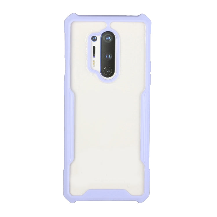 For OnePlus 8 Pro Acrylic + Color TPU Shockproof Case with Neck Lanyard