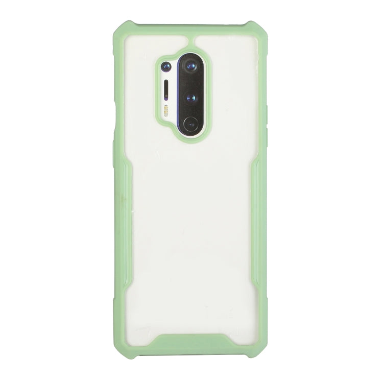 For OnePlus 8 Pro Acrylic + Color TPU Shockproof Case with Neck Lanyard