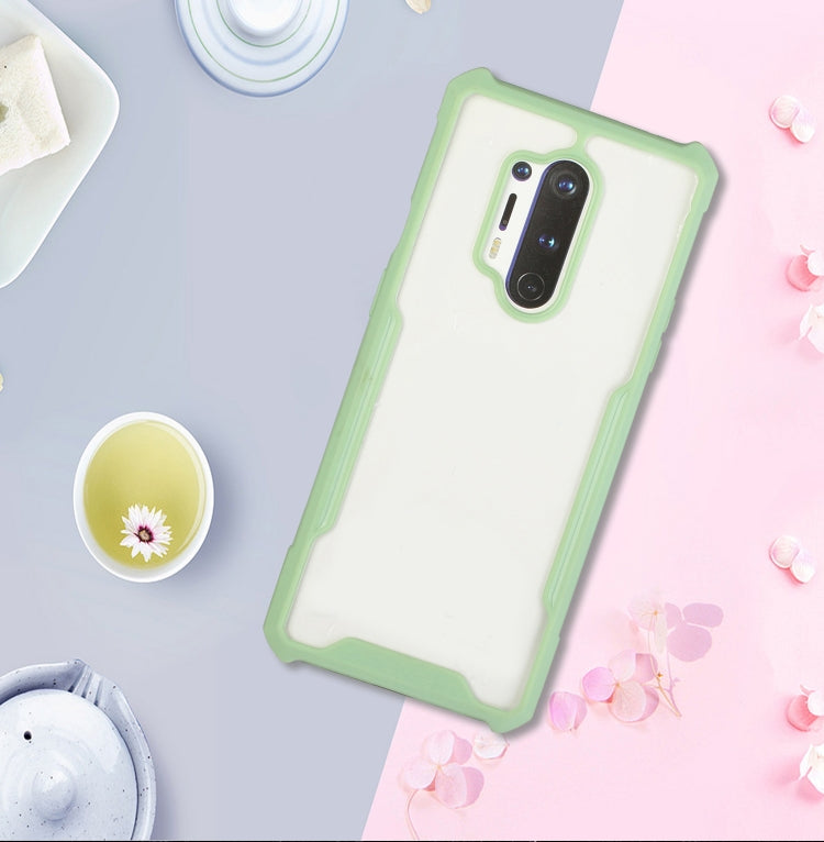 For OnePlus 8 Pro Acrylic + Color TPU Shockproof Case with Neck Lanyard