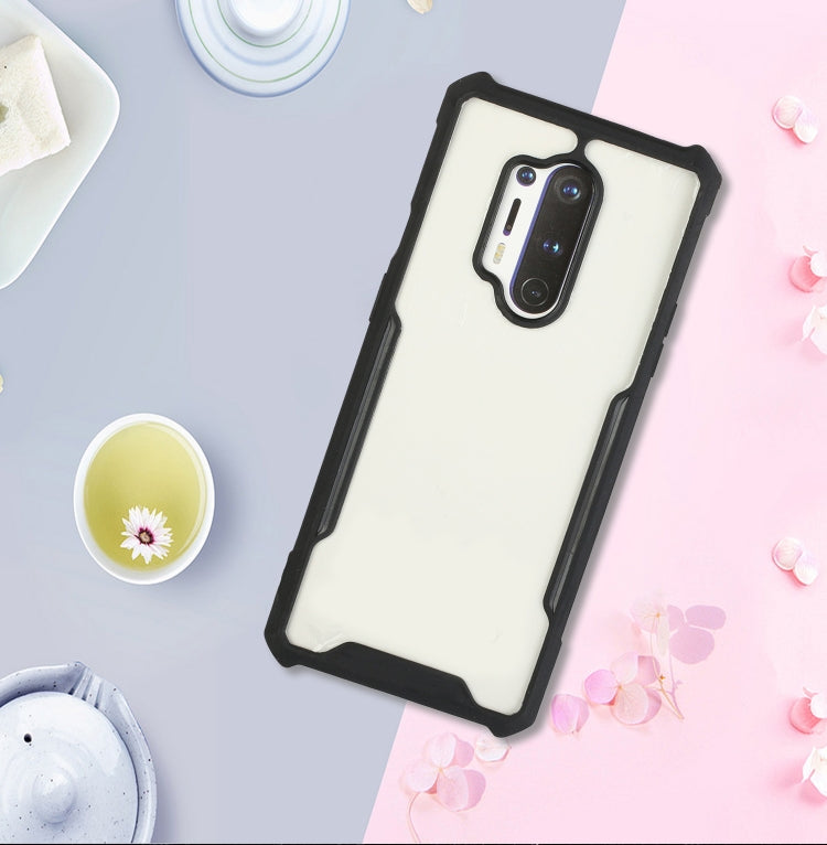 For OnePlus 8 Pro Acrylic + Color TPU Shockproof Case with Neck Lanyard