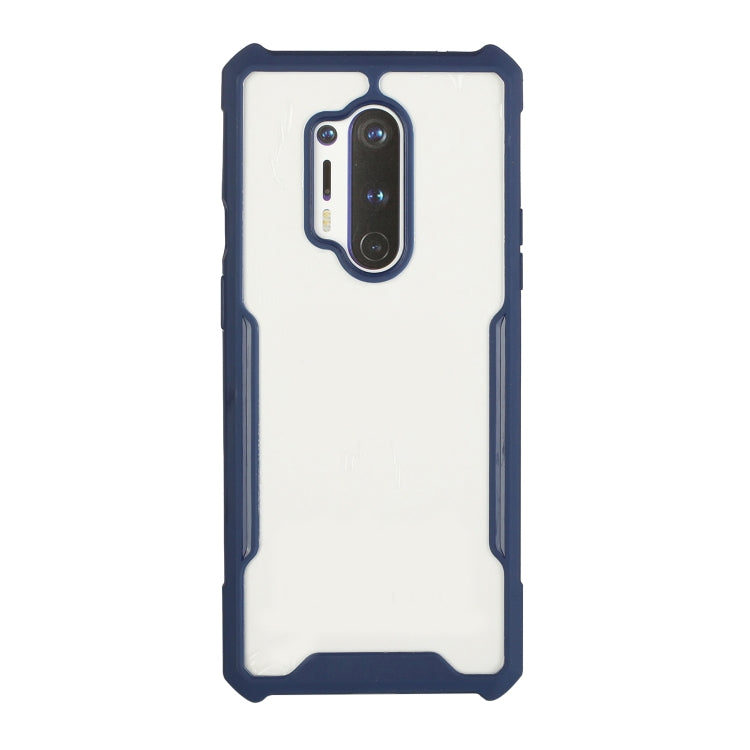 For OnePlus 8 Pro Acrylic + Color TPU Shockproof Case with Neck Lanyard