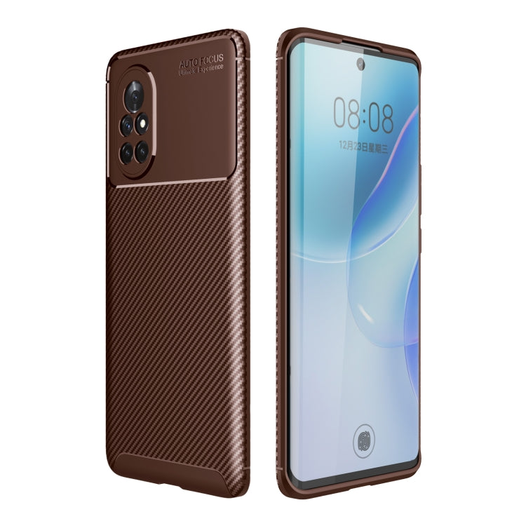For Huawei nova 8 5G Carbon Fiber Texture Shockproof TPU Case