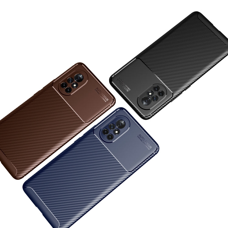 For Huawei nova 8 5G Carbon Fiber Texture Shockproof TPU Case