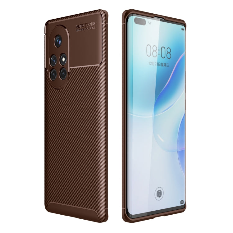 For Huawei nova 8 Pro 5G Carbon Fiber Texture Shockproof TPU Case