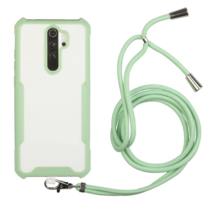 For OPPO A9 2020 / A5 2020 / A11x / A11 2019 Acrylic + Color TPU Shockproof Case with Neck Lanyard