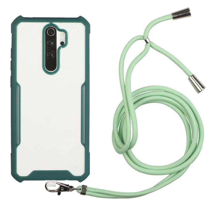 For OPPO A9 2020 / A5 2020 / A11x / A11 2019 Acrylic + Color TPU Shockproof Case with Neck Lanyard