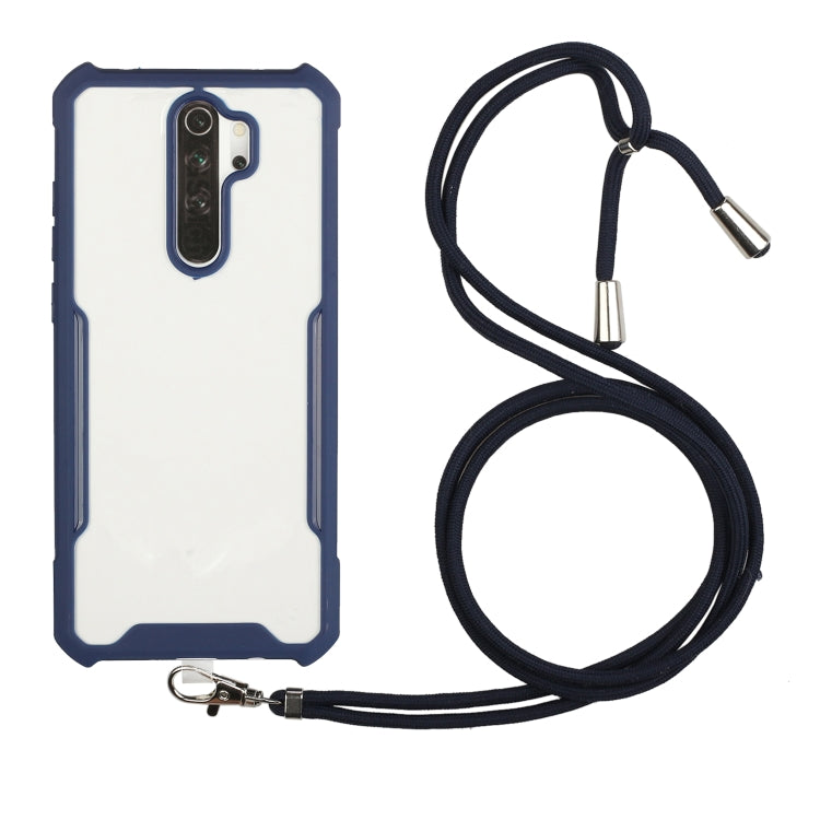 For OPPO A9 2020 / A5 2020 / A11x / A11 2019 Acrylic + Color TPU Shockproof Case with Neck Lanyard