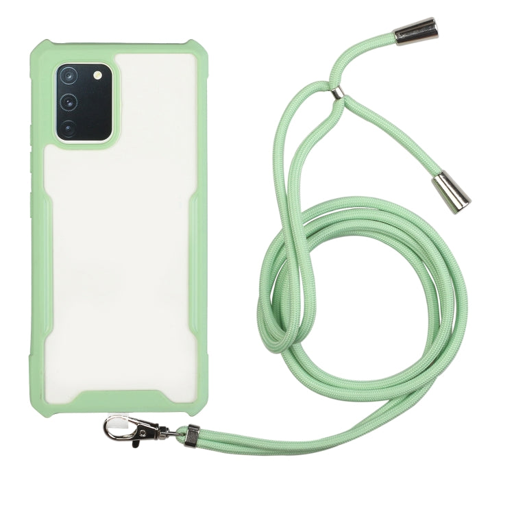 For OPPO A92 / A52 Acrylic + Color TPU Shockproof Case with Neck Lanyard