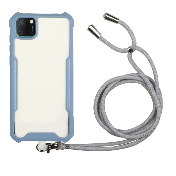 For OPPO Realme C11 Acrylic + Color TPU Shockproof Case with Neck Lanyard