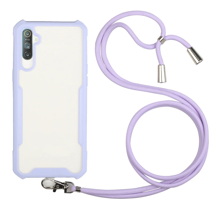 For OPPO Realme 6 / Narzo 6s Acrylic + Color TPU Shockproof Case with Neck Lanyard