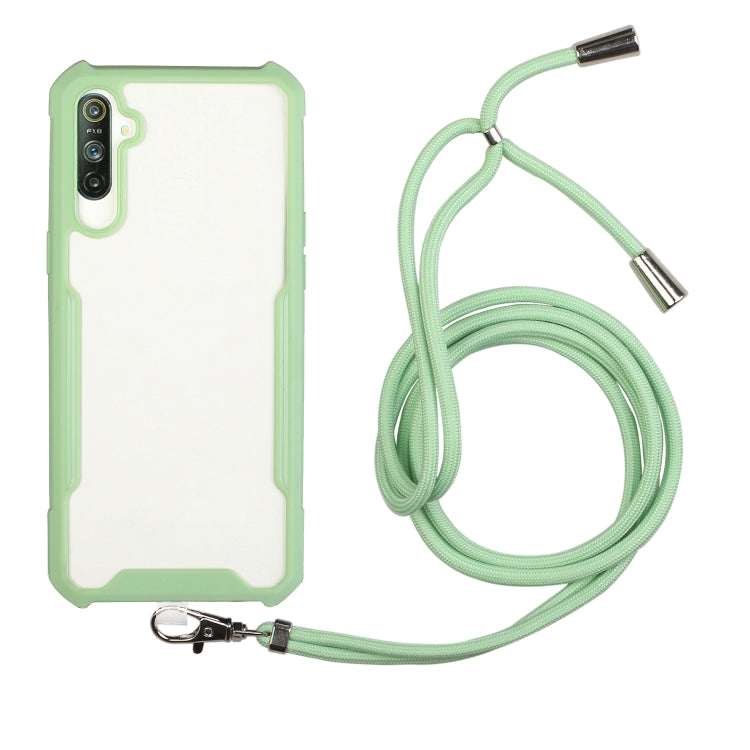 For OPPO Realme 6 / Narzo 6s Acrylic + Color TPU Shockproof Case with Neck Lanyard
