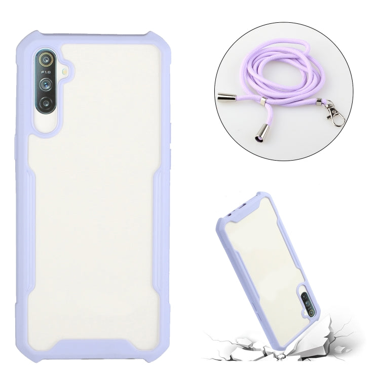 For OPPO Realme 6 Pro Acrylic + Color TPU Shockproof Case with Neck Lanyard