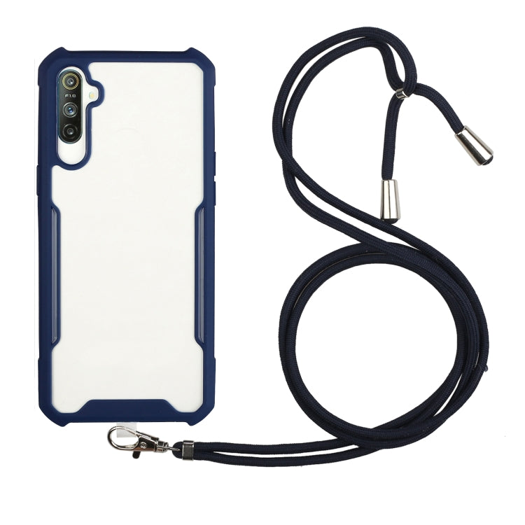 For OPPO Realme 6 Pro Acrylic + Color TPU Shockproof Case with Neck Lanyard