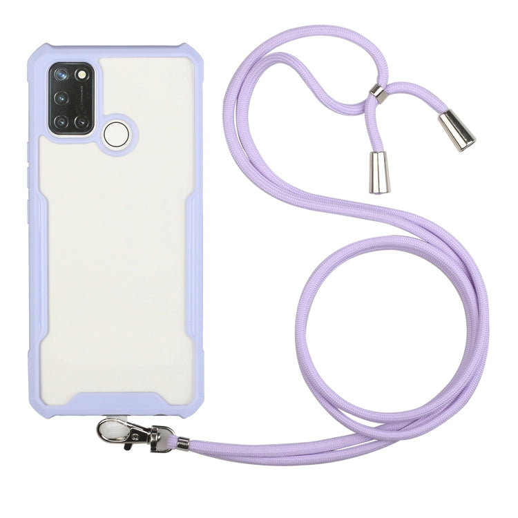 For OPPO Realme 7i / C17 Acrylic + Color TPU Shockproof Case with Neck Lanyard