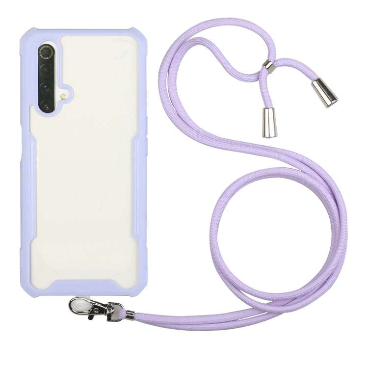 For OPPO Realme X50 5G Acrylic + Color TPU Shockproof Case with Neck Lanyard