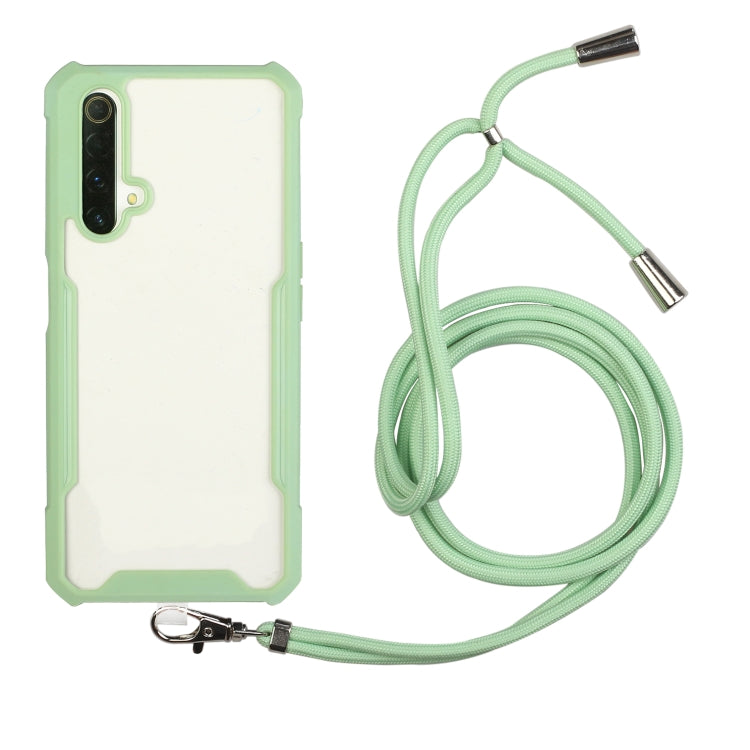 For OPPO Realme X50 5G Acrylic + Color TPU Shockproof Case with Neck Lanyard