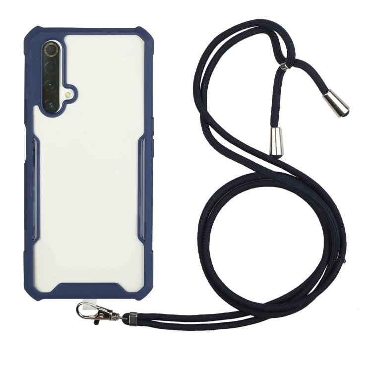 For OPPO Realme X50 5G Acrylic + Color TPU Shockproof Case with Neck Lanyard