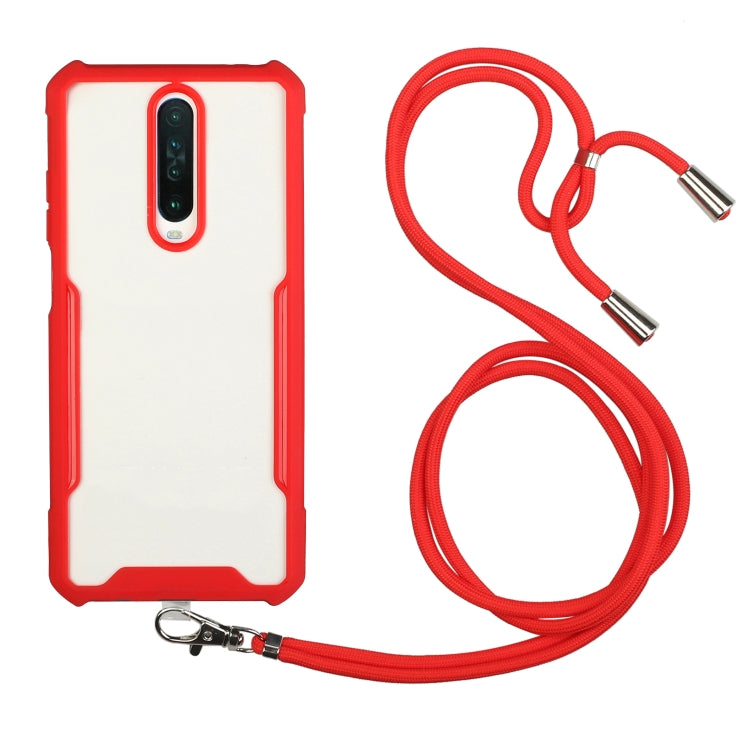 For Xiaomi Redmi K30 / Poco X2 Acrylic + Color TPU Shockproof Case with Neck Lanyard