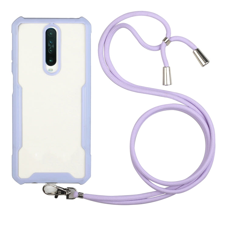 For Xiaomi Redmi K30 / Poco X2 Acrylic + Color TPU Shockproof Case with Neck Lanyard