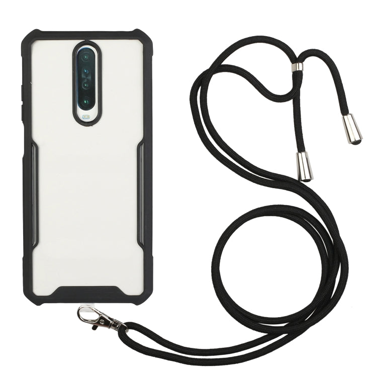 For Xiaomi Redmi K30 / Poco X2 Acrylic + Color TPU Shockproof Case with Neck Lanyard