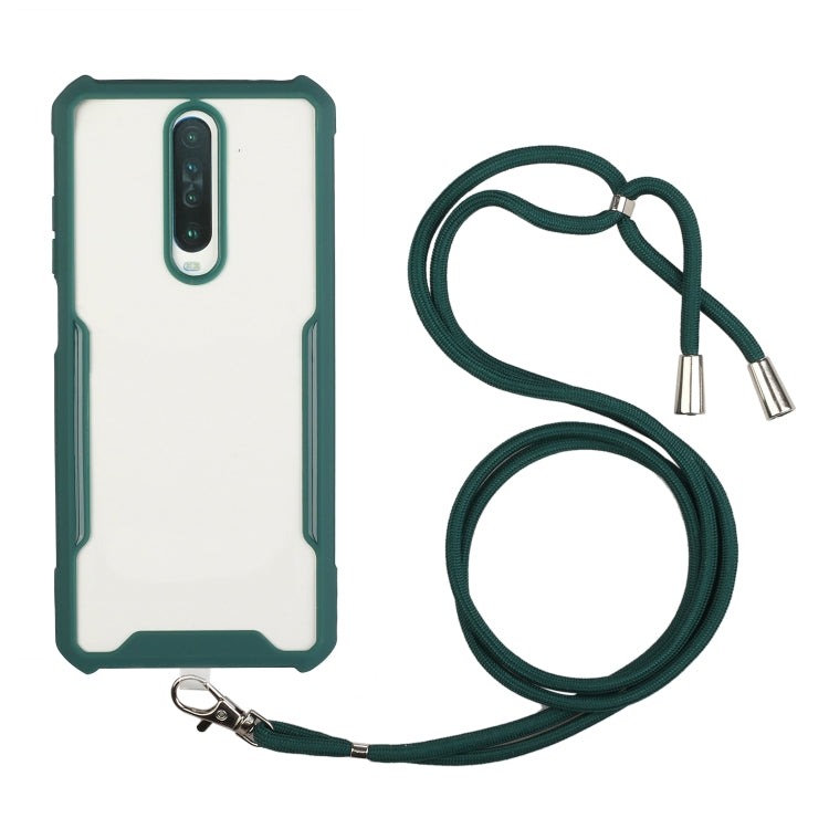 For Xiaomi Redmi K30 / Poco X2 Acrylic + Color TPU Shockproof Case with Neck Lanyard