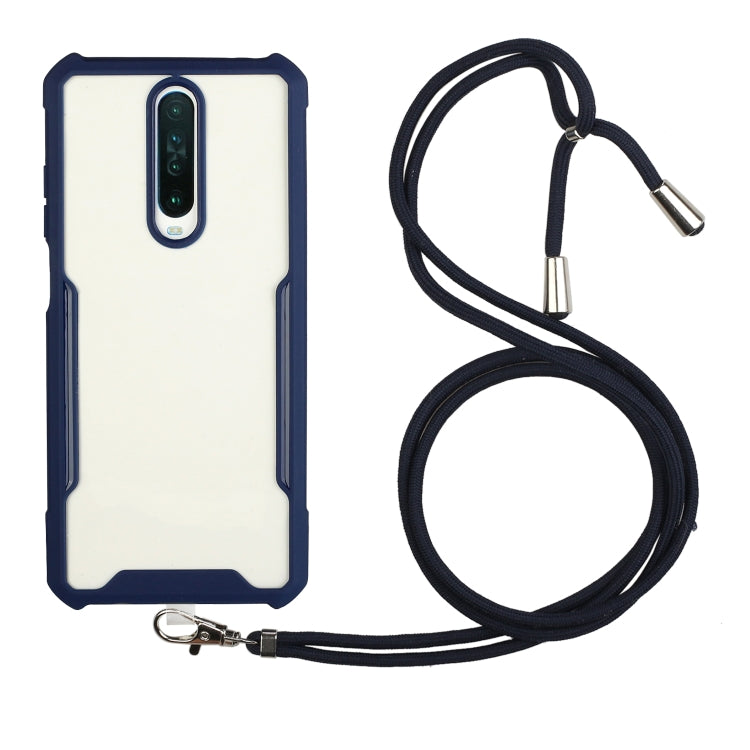 For Xiaomi Redmi K30 / Poco X2 Acrylic + Color TPU Shockproof Case with Neck Lanyard