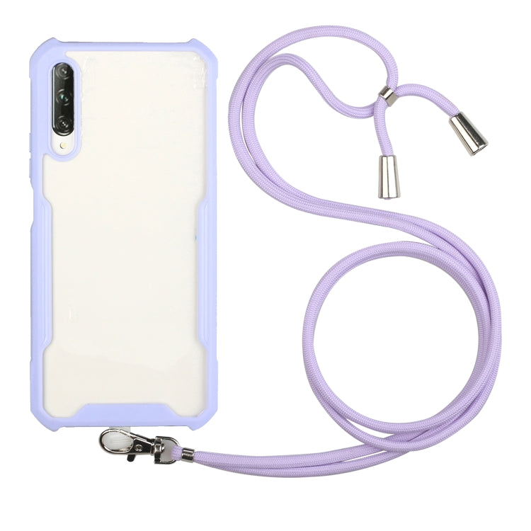 For Xiaomi Redmi 9A Acrylic + Color TPU Shockproof Case with Neck Lanyard