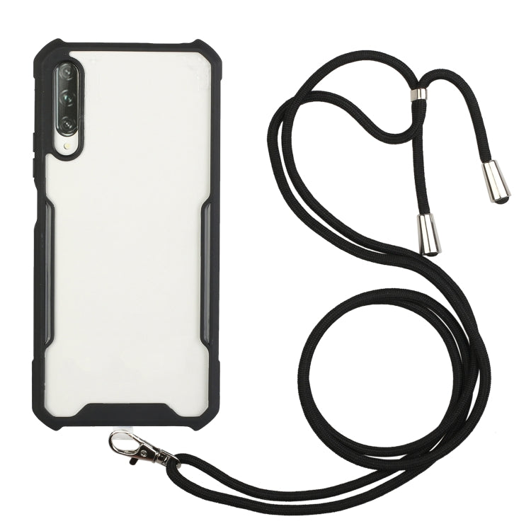 For Xiaomi Redmi 9A Acrylic + Color TPU Shockproof Case with Neck Lanyard