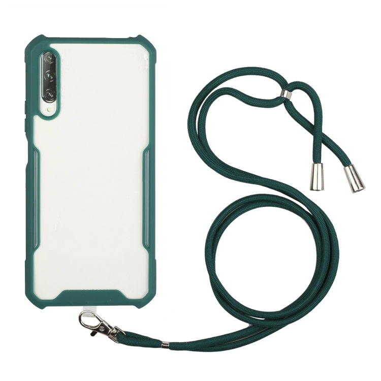 For Xiaomi Redmi 9A Acrylic + Color TPU Shockproof Case with Neck Lanyard