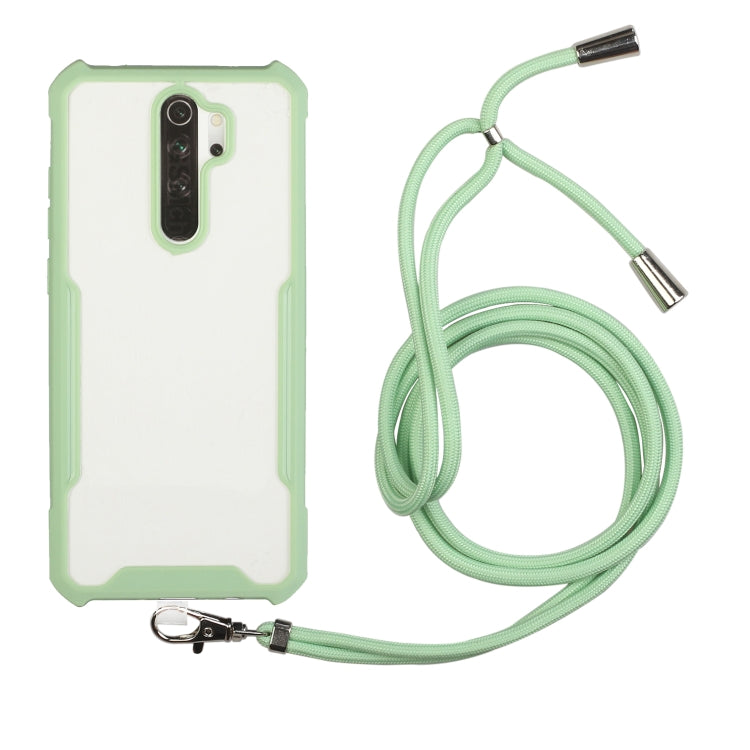 For Xiaomi Redmi 9 / 9 Prime Acrylic + Color TPU Shockproof Case with Neck Lanyard